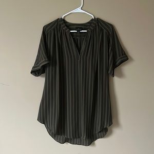 Army green and black stripped. Size small, flowy